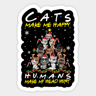 cat make me happy Sticker